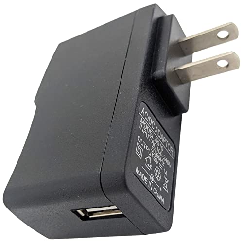 5V DC @ 1A USB Device Charger/Power Adapter, Input: 100V-240V ~ 50/60Hz Compact Design (2.95\" x 1.07\" x 1.83\"), Black Color - EX ELECTRONIX EXPRESS (1 Pack)