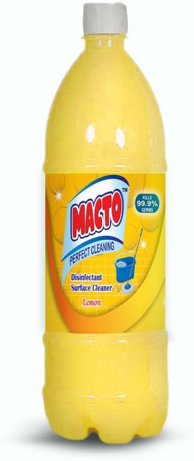 Lemon Disinfectant Surface Cleaner | 99.9% Effective, 1 Litre | Surface Cleaner, Commercial, Offices & Homes Use Removes Dirt, Stains