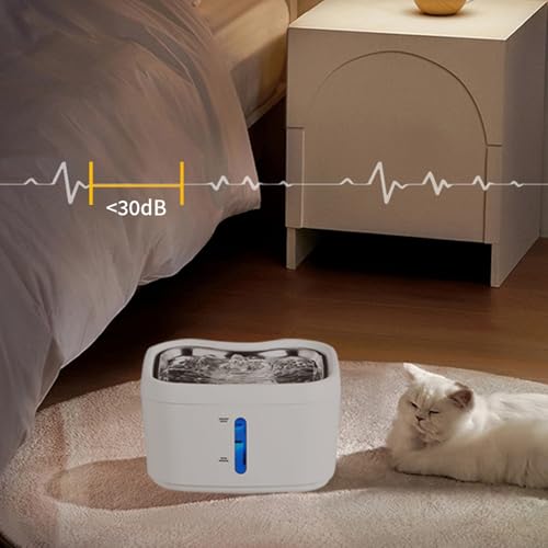 Fuente de agua automática para gatos 2.5L con filtro miniatura 4