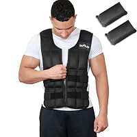 DH FitLife Gilet Lesté 10KG 20KG 30KG Ajustable - Veste Musculation Entraînement Force Endurance
