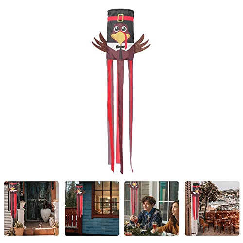 Drapeau trachée dinde Thanksgiving POPETPOP en polyester pour décoration extérieure x5 - 6