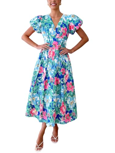 Image of Flessibili Womens Summer Floral Maxi Dress Wedding Guest Party Long Dresses 2026