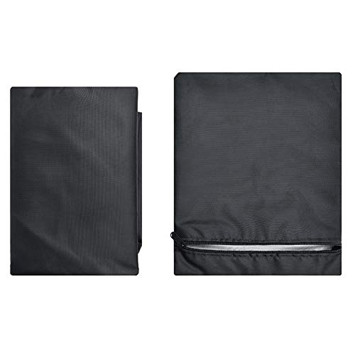 Copertura per Chaise Longue, Copertura per Chaise Longue Pieghevole Impermeabile per Esterni, Copertura Protettiva Antipolvere (210d neri fuori e argento all'interno)