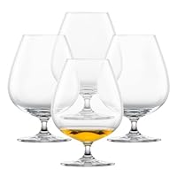 SCHOTT ZWIESEL Cognacglas XXL Bar Special (4er-Set), edle Gläser für Cognac, spülmaschinenfestes Tritan-Kristallglas, Made in Germany (Art.-Nr. 123633), Klar, Kristall