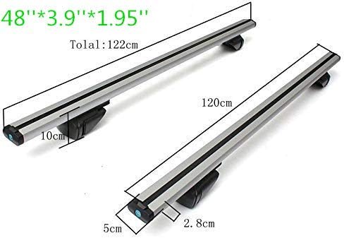 Facaimo 48" Aluminum Car Top Luggage Roof Rack Cross Bar Carrier Adjustable Window Frame