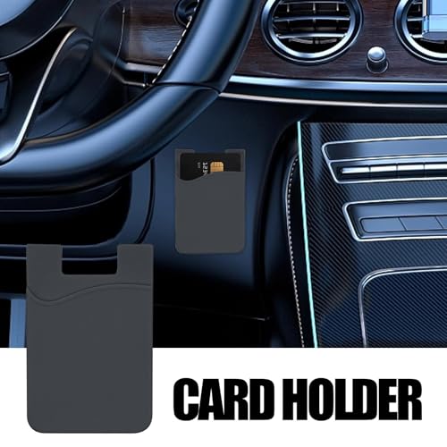 Tarjetero Adhesivo para teléfono, Paquete de 4 Fundas portátiles para Tarjetas de crédito, Accesorios para teléfono Celular, de identificación, Tarjetero para Hombre para Exteriores - imagen 9