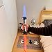 AOCQM Weapons Dual-Blade Sword | Reversible Hilt 2-in-1 Red/Blue Light Sword | Swing-to-Extend Plug-in Retract Retractable Blade Fidget Toy Cosplay Prop & Collector’s Item Valentines Day Gifts for Him