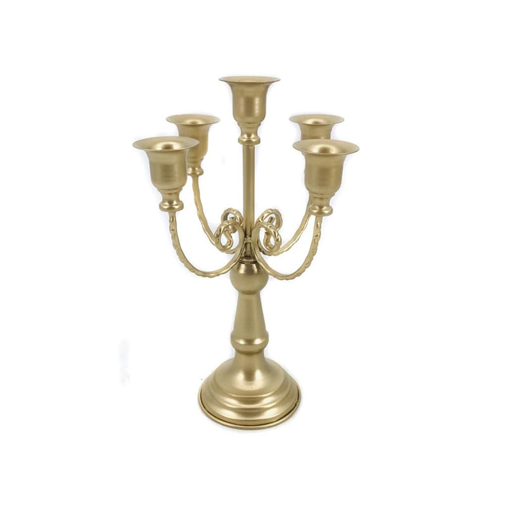 HTTGDGDH Vintage Metal European Candle Holder Ornament Decorative Candle Holder,Argento-Size