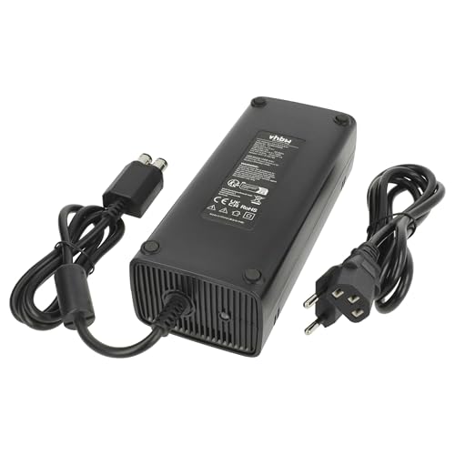 vhbw 220V Netzteil Ladegerät Ladekabel 130W (12V/10.83A) kompatibel mit Microsoft Xbox 360 Slim Ersatz für DE-X360-3206.