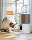 Futterautomat Katze Katzenfutter Automat mit Timer: Futternapf mit Automatic Futterautomat 4L - 10s-Ruf zum Essen - Trockenfutter Futterspender Automatisch für Katze und Hund Weiß