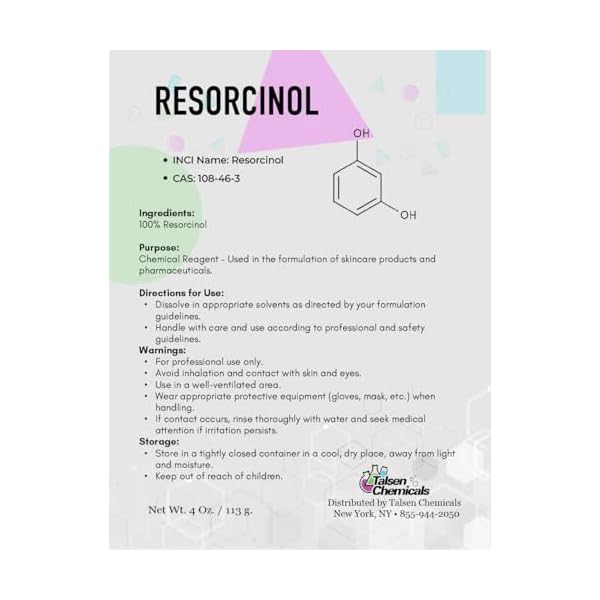 Pure-Resorcinol-Cosmetic-Grade-4-Oz-113-g-Organic-Resorcinol-Powder-Chemical-Ingredients-In-DIY-Cosmetics-Personal-Care-and-Beauty-Formulations-for-Skin-Care Pure-Resorcinol-Cosmetic-Grade-4-Oz-113-g-Organic-Resorcinol-Powder-Chemical-Ingredients-In-DIY-Cosmetics-Personal-Care-and-Beauty-Formulations-for-Skin-Care