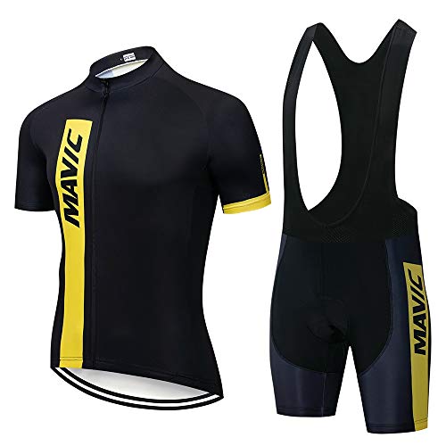 STEPANZU Maillot Cyclisme Pro Homme Vêtement Vélo + Cuissard Tenue VTT Combinaison Respirant Séchage Rapide Ensemble Cycliste Homme Ete Cover