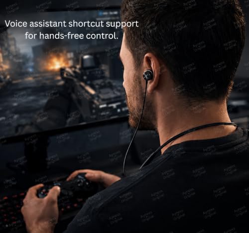 Image of Original Neckband Compatible with OnePlus Bullets Wireless Z3 Earbud Buds Earbuds Neckband Earphone (Black)