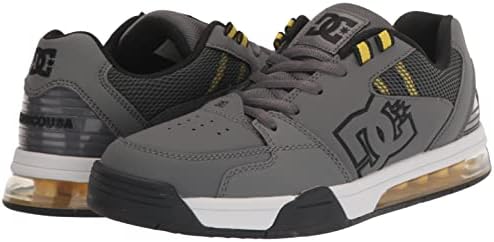 DC Men's Versatile Causal Skate Shoe, Grey/Yellow, 7 | Image 6