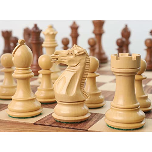 Royal Chess Mall Professional Staunton Chess Pieces Only Chess Set, Sheesham And Boxwood Wooden Chess Set, 4.1-In King, Tournament Chess Set, Weighted Chess Pieces (3.4 Lbs) #TOP3