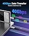 Ocetea 240W USB 4 Cable 40Gbps for Thunderbolt 4 Cable [USB-IF Certified] Support 8K Video, PD 3.1 Fast Charging for Mac Pro/Studio/Mini, iMac, eGPU, Docking Station, Hub, SSD, 4.92ft