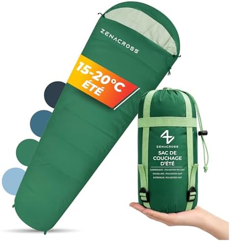 Sac de Couchage Adulte Ete - Duvet 1 Personne Compact & Ultra Lég...