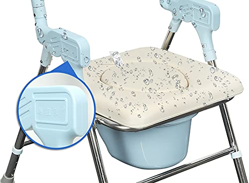 Toiletstoel Comfortabele Nachtkastje met Verwijderbaar Zitkussen Draagbare Klapstoel Ingebouwd Toilet voor Mensen met… - Afbeelding 5