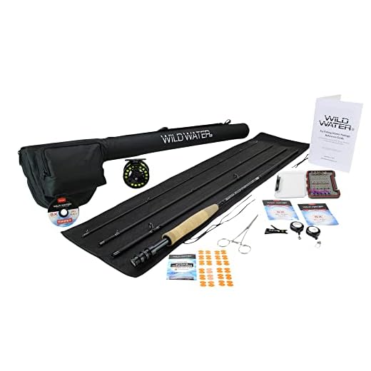 Wild Water Fly Fishing Complete Deluxe 3 Weight 10 Foot 4-Piece Euro Nymphing Kit Rod and Reel Package Combo with Die Cast Aluminum Fly Reel