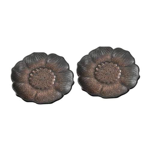 GRIRIW Vintage Tea Cup Mat Ceramic Coaster Heat Insulation Scalloped Edge Table Protection