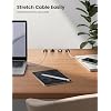 5Pack Cable Spring Holder Clips, Cord Organizer for Desk - Lamicall Adjustable Cord Wire Holder Keeper, Phone Charger Organizer Clips, Wire Cable Management for Nightstand Wall Car Office Desktop