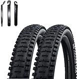  2 x Schwalbe Big Betty Performance, E-50 Fahrradreifen Fahrradmantel 62-559 (26 x 2.4 Zoll) inkl. 3 Reifenheber