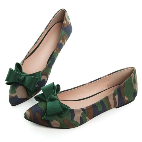 Image of SAILING LU Women's Bow-Knot Pointed Toe Ballet Flats