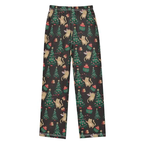 Boys' Pants Christmas Car Tree Gift Long Bottoms Jogger Pants Elastic Waist Trousers with Pockets S-XL