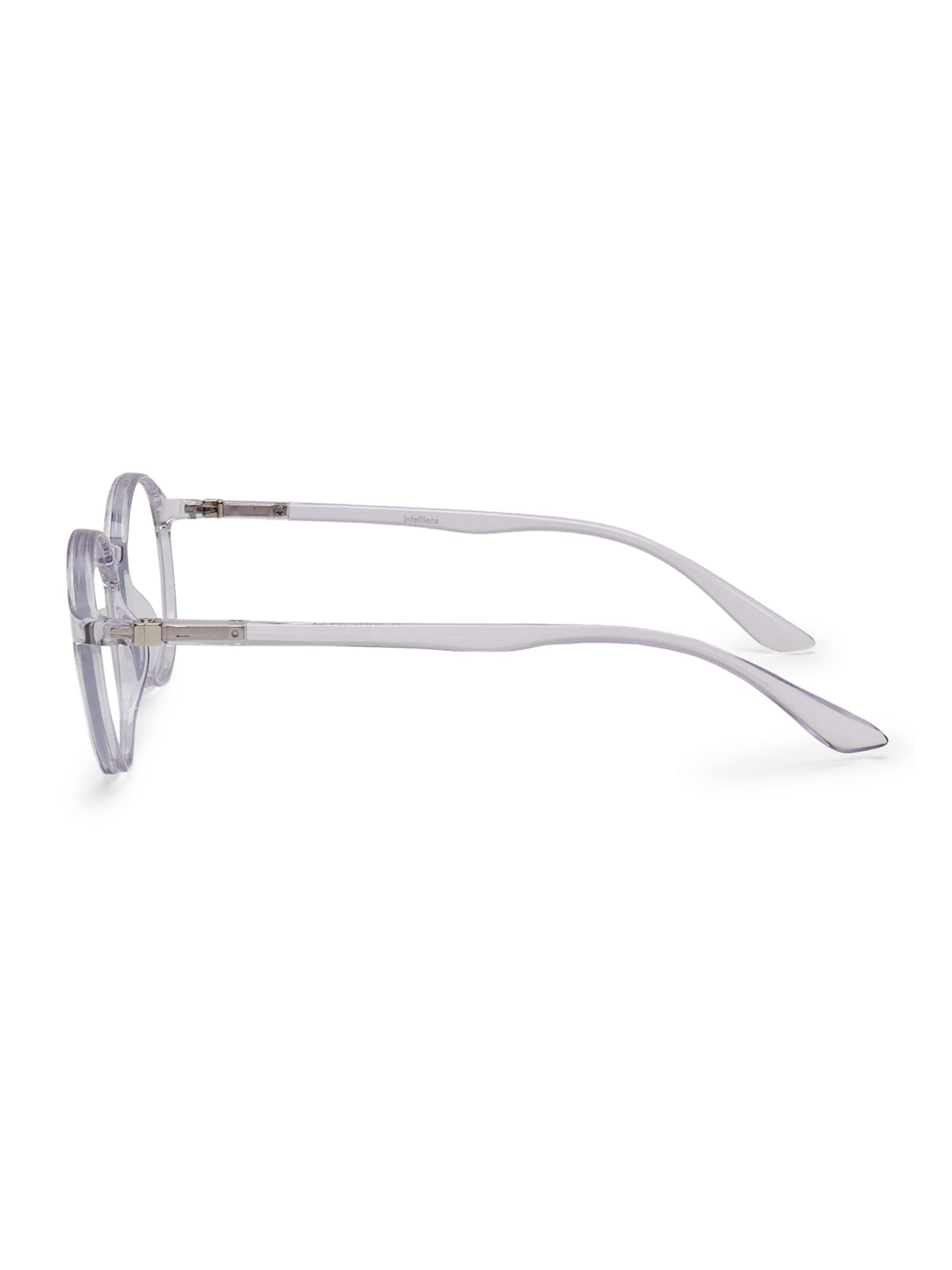 Intellilens Gafas redondas de computadora de corte azul para protección ocular (morado brillante) | Lentes de filtro de luz azul, cero potencia, antirreflejos y filtro de luz azul, especificaciones de
