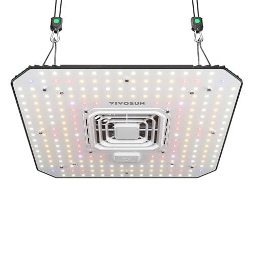 VIVOSUN AeroLight A100 Tunable Spectrum LED Grow Light 100W w/Integrated Circulation Fan Compatible with App Used with Growhub Controller E42A/E25 to Achieve More Functions