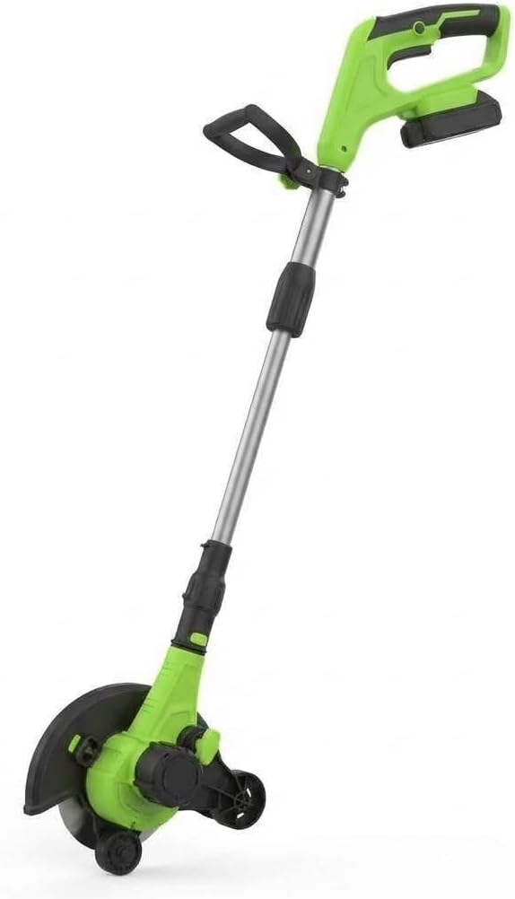 Lawn Edger with Charger, 20 x 4.0Ah Electric String Trimmer Cordless,Electric Weed Wacker with Adjustable Handle & Blade, 12-Inch Cordless Edger Lawn Tool for Garden, Driveways, and Sidewalk (Green)