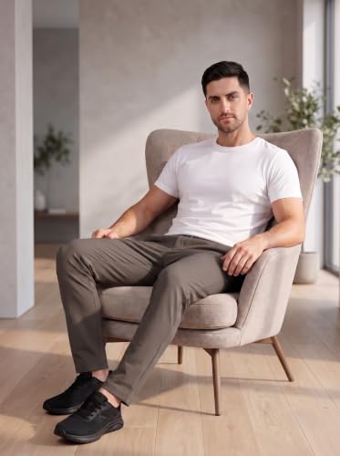 Image of SaintX Men's 4-Way Stretchable Athleisure Pants | Sweat Wicking Fabric | Slim Fit | Active - Sports Wear | Travel, Lounge & Casual Wear | Stylish Back Zipper Pocket | Available in Plus Size (ST06)