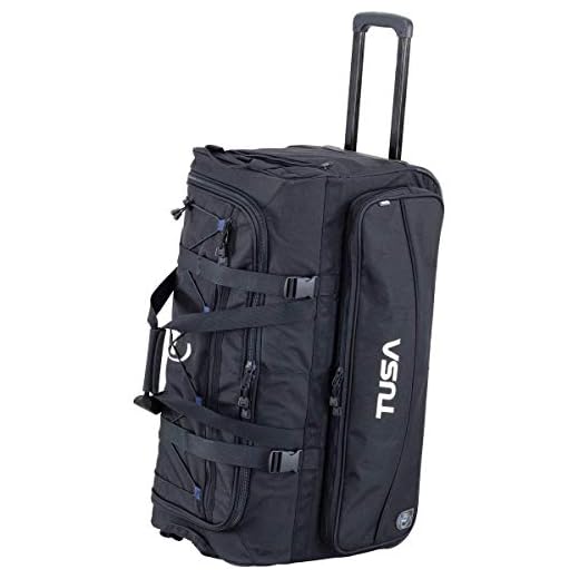 TUSA - Dive Gear Roller Duffle Bag in Black