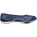 Womens Genuine Leather Slip On Casual Ballerina Style Pump Dolly Shoes - Navy - UK 5 / EU 38 - Image 5