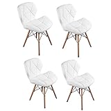 Modernes Design und Vielfältige Verwendungsmöglichkeiten: Klare Linien und ikonischer Charme sind eine schöne und elegante Ergänzung für jeden Raum. Ihre Familie und Gäste werden das Erscheinungsbild dieser Stühle im Mid-Century-Stil lieben.