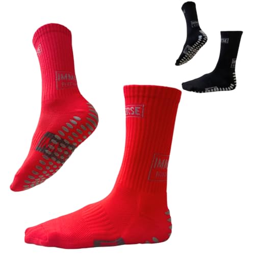IMMERSE Performance Grip Sock - Anti Slip Sock - Men & Women - Soccer, Pilates - Hospital Sock - Comfort & Compressed - Crew