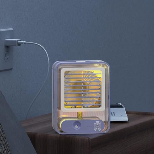 Ventilador Umidificador Mesa Touch com Luz Led 3 Velocidades USB Mini - Vinwer