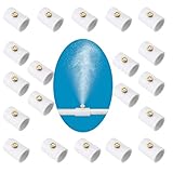 H&G lifestyles 1/2 Inch PVC Mist Nozzle Misting System for Patio Outdoor Mister Coupling PVC Split Section with Mist Nozzle (Pack of 20)