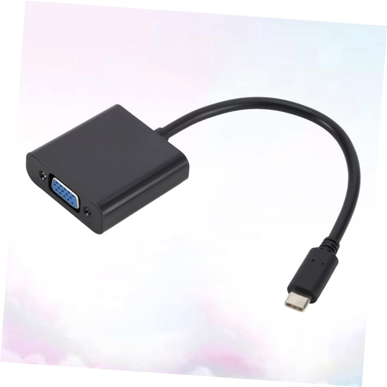 OSALADI 3pièces Adaptateur USB-c vers Vga Câble De Connexion Type-c Male vers Vga Femelle pour TV Projecteur Moniteur Noir