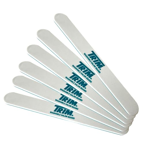 6pc Premium Nail Files Coarse 180 Professionals & DIY Washable Reusable All Nails Natural Acrylic Gel Press-On Travel TSA Friendly Emery Boards