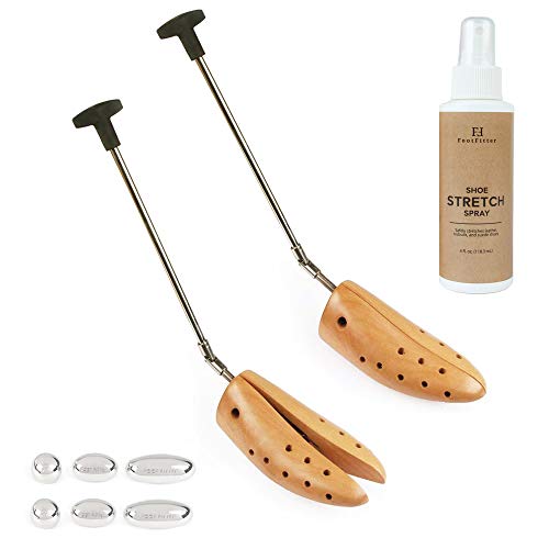 FootFitter Premium Professional Boot Stretcher Set (2 Boot Stretchers & 4 Oz. Bottle of FootFitter Shoe Spray) (Women's Large)
