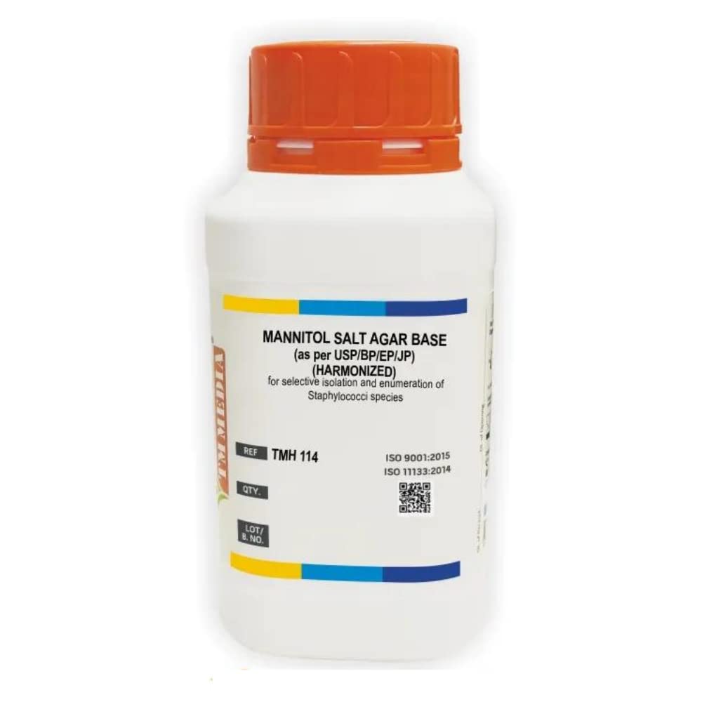 TMH114 Mannitol Salt Agar Base (As Per Usp/Bp/Ep/Jp) 100Gm | For Selective Isolation And Enumeration Of Staphylococci Species (B09X5H56Z6) Amazon Price History, Amazon Price Tracker