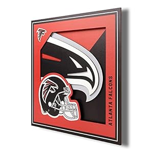 YouTheFan NFL Atlanta Falcons 3D Logo Wandkunst