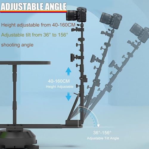 Image of Photography Turntable, 360 Photo Booth Video Equipment, Panoramic Photography Platform, Spinning Camera Slider for Product Photography, Commercial Video (Electric)