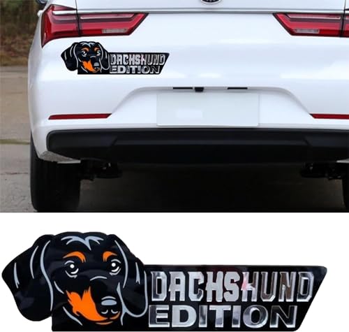 Image of Dog Edition Car Badges Laser Cutting Car Vehicle Emblem,3D Car Badge Automotive Decals Stickers Funy Animal Decor Car Accessories Gifts for Car Truck Rv Boat Exterior Decoration (Dachshund)