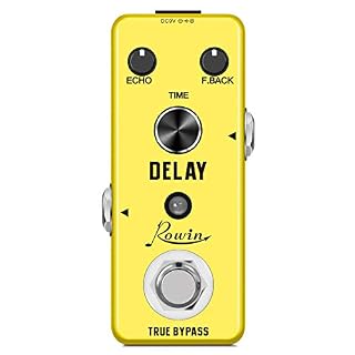 Rowin Guitar Delay Pedal Analog Classicl Delay Effect with True Bypass Switching, Fully Analog Circuit Universal for Guitar - Les Beatles, Paul McCartney, John Lennon, RIngo Starr, George Harrison