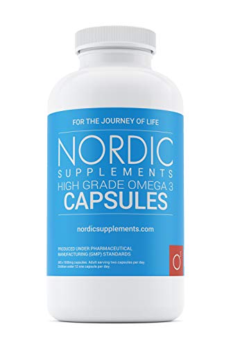 Nordic Supplements Omega 3 Capsules, 1000 mg, 365 Pack