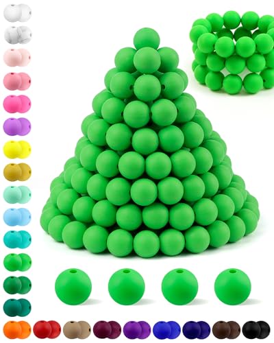 FIVEIZERO 180PCS Silicone Beads, 12mm for Keychains & DIY Crafts