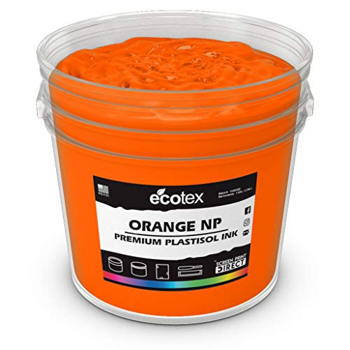 Ecotex Orange NP Plastisol Ink for Screen Printing - Non Phthalate Formula