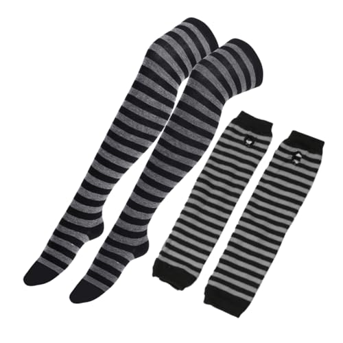 GAROZATION Warm Leg Warmers Arm Sleeves Set High Socks Faux Fur Leg Arm Protection for Winter Outdoor Activities